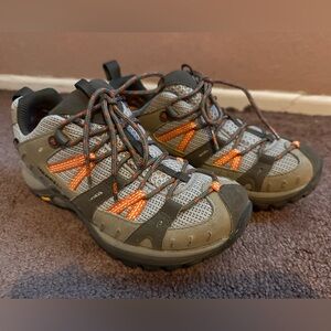 Merrell Siren Sport GTX XCR Brown Orange Hiking Tail Shoes Women's 7.5